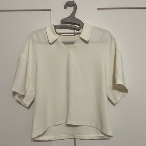 Harlan + Holden White Collared Top